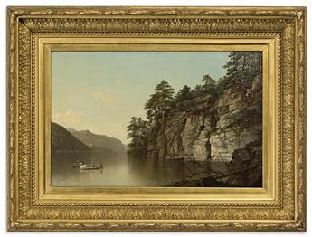 DAVID JOHNSON (1827 - 1908) Dollar Island, Lake George.